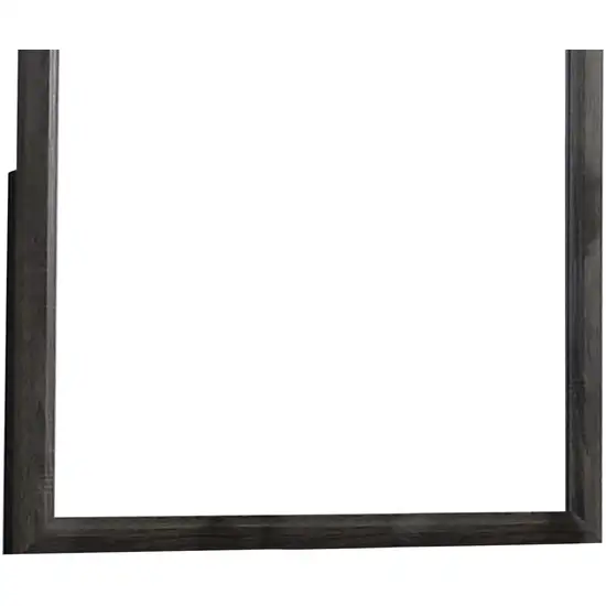 39 Inch Contemporary Wooden Frame Mirror, Gray Photo 3