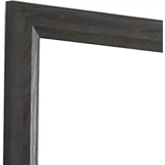 39 Inch Contemporary Wooden Frame Mirror, Gray Photo 4