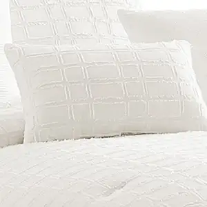 Photo of 6 Piece Cotton King Comforter Set with Fringe Details