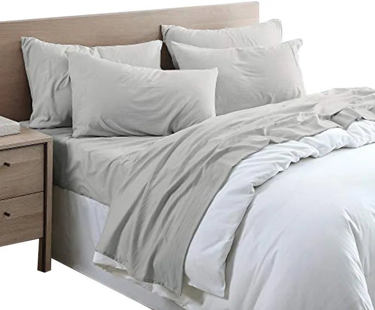 6 Piece Full Size Microfiber Fabric Sheet Set with Pocket Photo 1