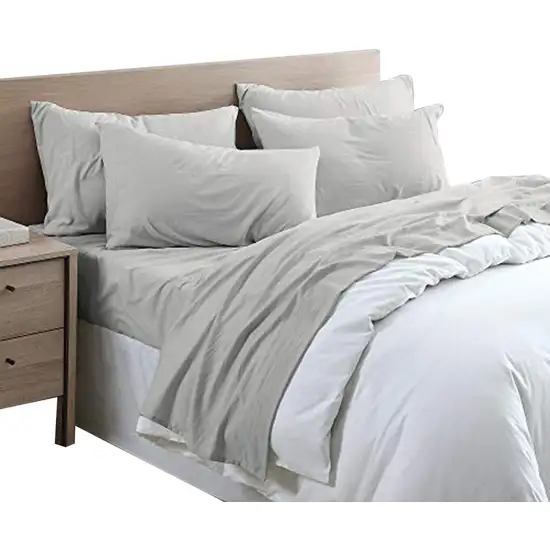 6 Piece Full Size Microfiber Fabric Sheet Set with Pocket Photo 1