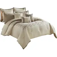 Photo of 10 Piece King Polyester Comforter Set with Damask Print