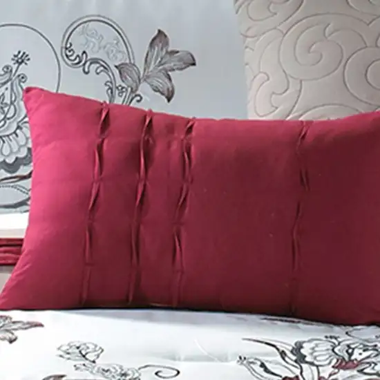 8 Piece King Polyester Comforter Set with Floral Print Photo 3
