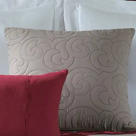 8 Piece King Polyester Comforter Set with Floral Print Photo 4