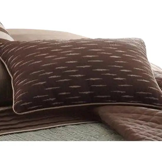 7 Piece King Polyester Comforter Set with Pleats and Texture Photo 4