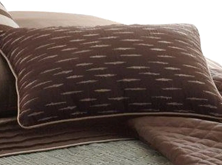 7 Piece King Polyester Comforter Set with Pleats and Texture Photo 4