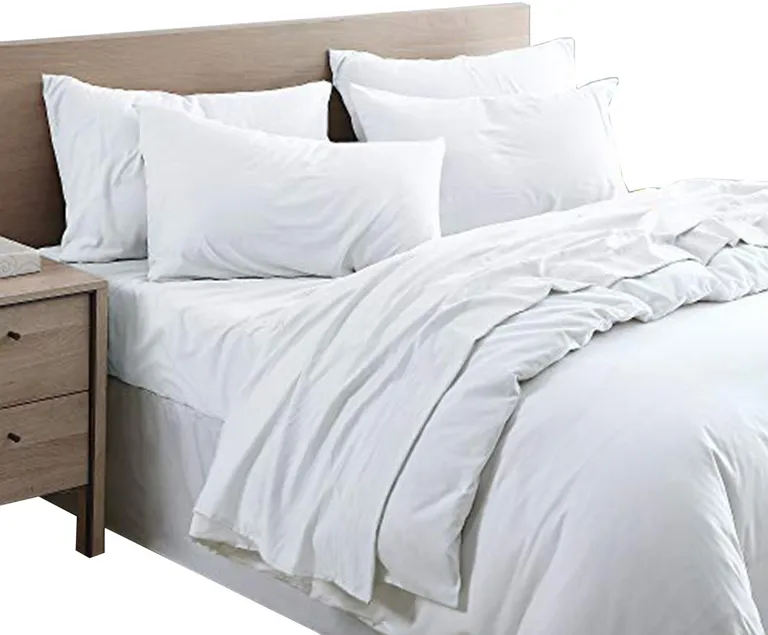 6 Piece King Size Microfiber Fabric Sheet Set with Pocket Photo 1