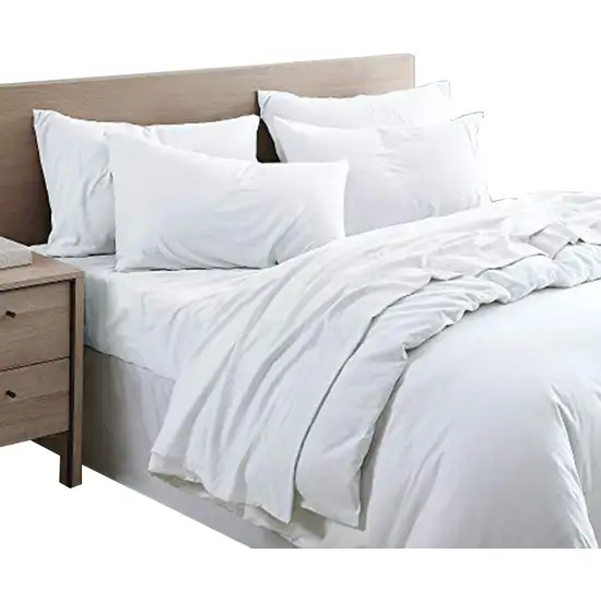 6 Piece King Size Microfiber Fabric Sheet Set with Pocket Photo 1
