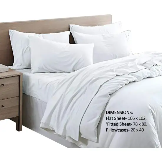 6 Piece King Size Microfiber Fabric Sheet Set with Pocket Photo 2