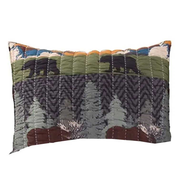 3 Piece King Size Quilt Set with Nature Inspired Print Photo 2