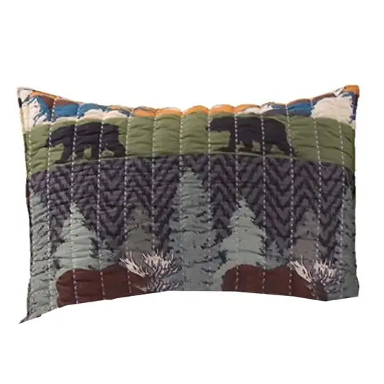 3 Piece King Size Quilt Set with Nature Inspired Print Photo 2
