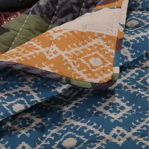 Photo of 3 Piece King Size Quilt Set with Nature Inspired Print