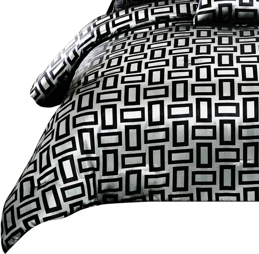 6 Piece Polyester King Comforter Set with Geometric Print Photo 2