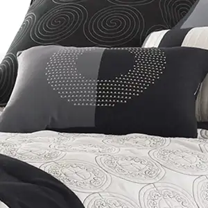 Photo of 7 Piece Queen Cotton Comforter Set with Geometric Print