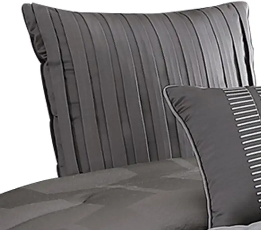 10 Piece Queen Polyester Comforter Set with Geometric Print Photo 5