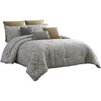 Photo of 8 Piece Queen Polyester Comforter Set with Medallion Print