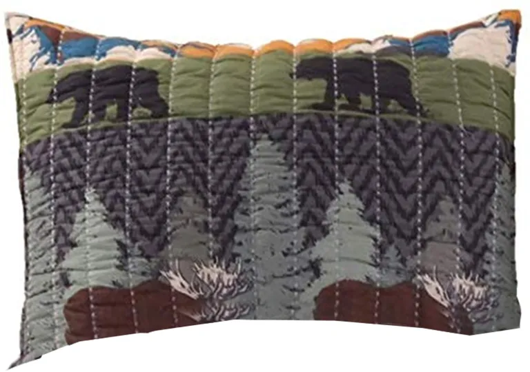 2 Piece Twin Size Quilt Set with Nature Inspired Print Photo 2