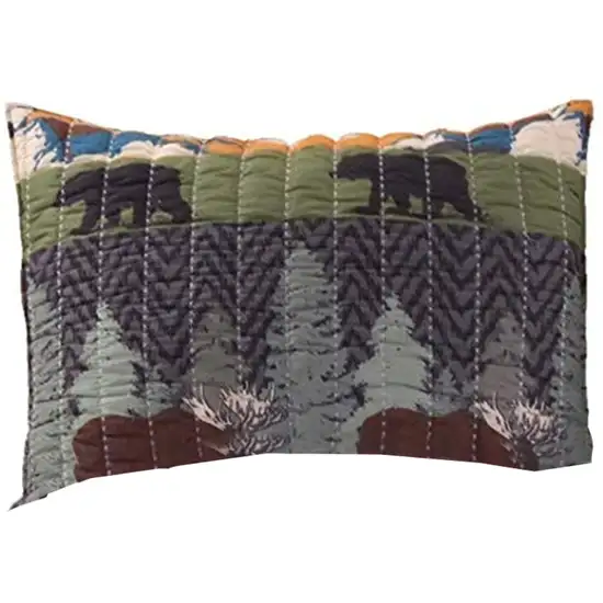 2 Piece Twin Size Quilt Set with Nature Inspired Print Photo 2