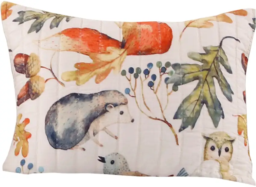 20 x 36 Polyester King Pillow Sham, Nature Inspired Print, Set of 2 Photo 2