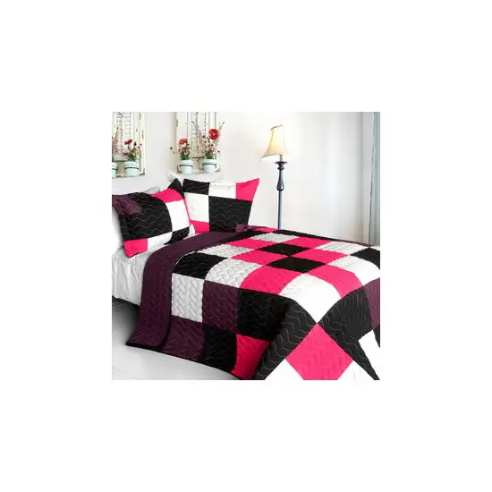Afterglow - 3PC Vermicelli - Quilted Patchwork Quilt Set (Full/ Size) Photo 2