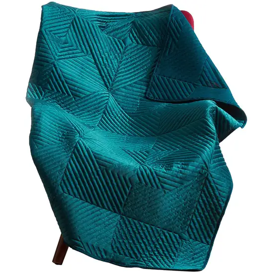 Ahab 60 x 50 Quilted Throw Blanket, Polyester Filling, Dutch Velvet Photo 1