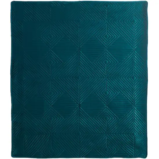 Ahab 60 x 50 Quilted Throw Blanket, Polyester Filling, Dutch Velvet Photo 3