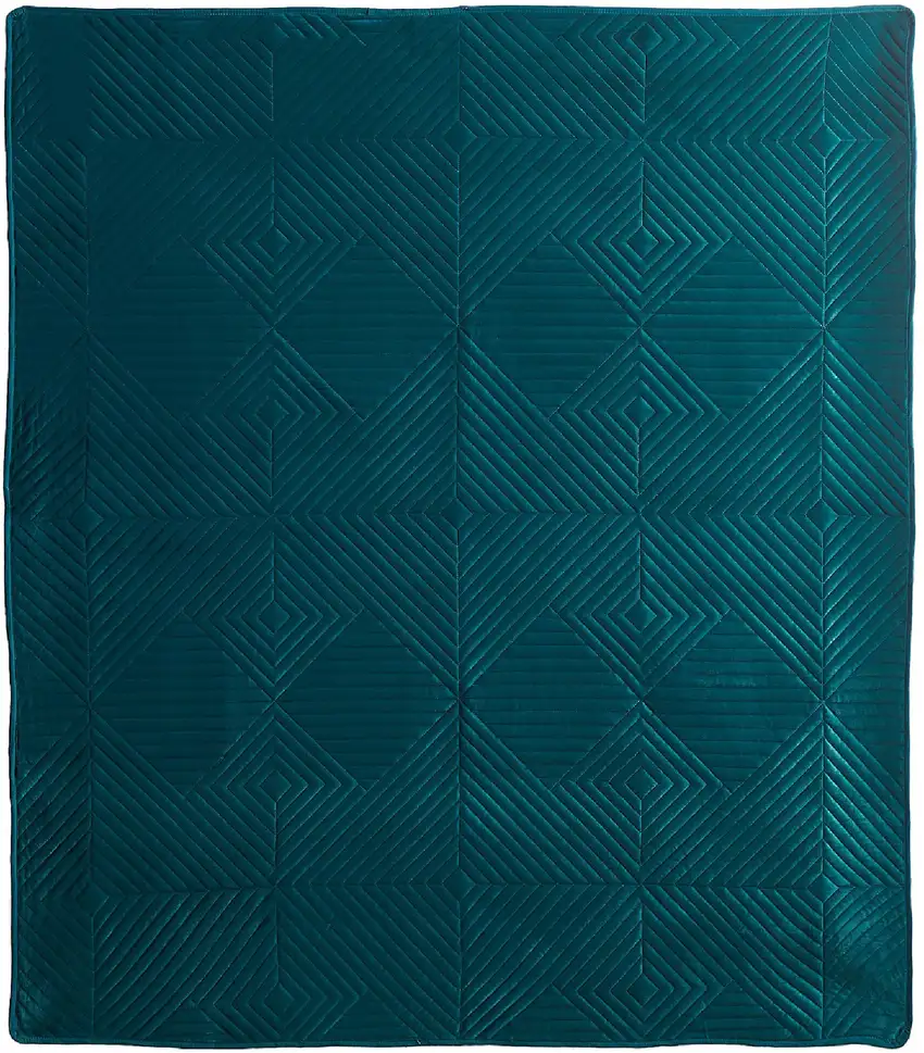 Ahab 60 x 50 Quilted Throw Blanket, Polyester Filling, Dutch Velvet Photo 3