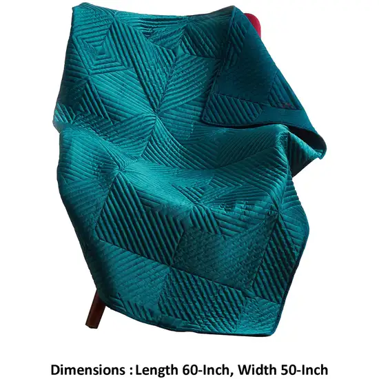 Ahab 60 x 50 Quilted Throw Blanket, Polyester Filling, Dutch Velvet Photo 5