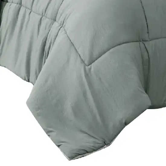 Alice 8 Piece King Comforter Set, Reversible, Soft Sage By The Urban Port Photo 4