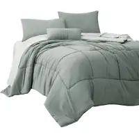 Photo of Alice 8 Piece King Comforter Set, Reversible, Soft Sage By The Urban Port