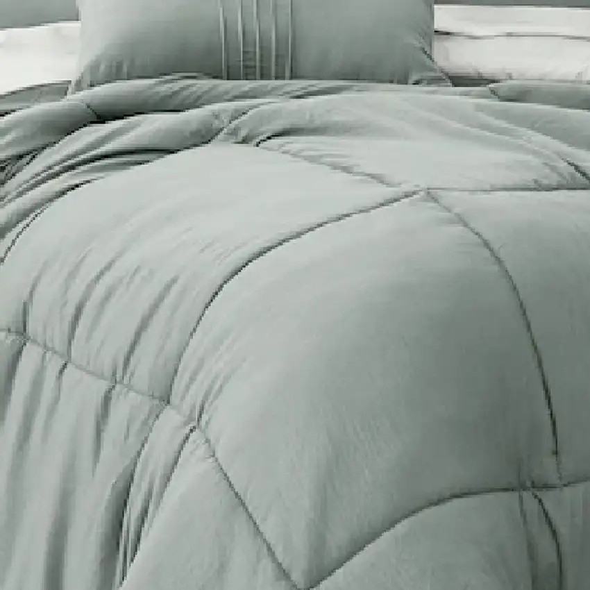 Alice 8 Piece King Comforter Set, Reversible, Soft Sage By The Urban Port Photo 3