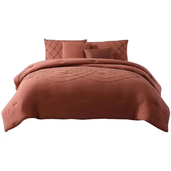 Alice 5 Piece Microfiber Queen Comforter Set, Stitched, The Urban Port Photo 2