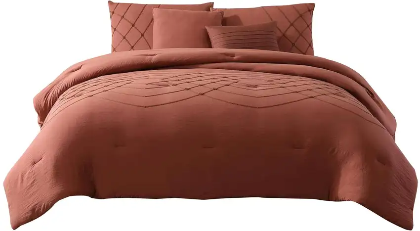 Alice 5 Piece Microfiber Queen Comforter Set, Stitched, The Urban Port Photo 2
