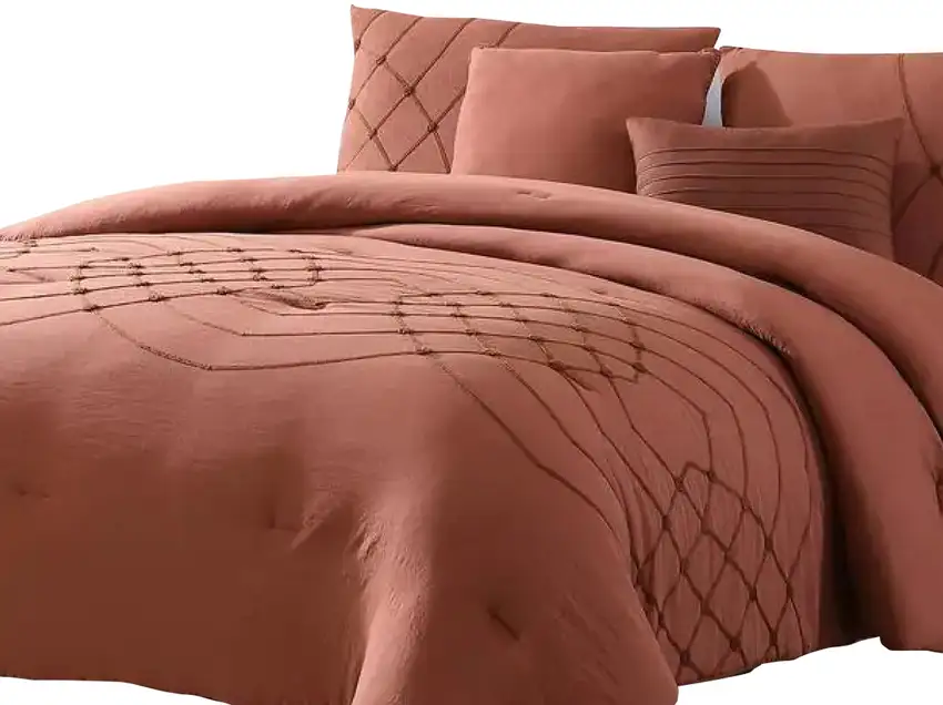 Alice 5 Piece Microfiber Queen Comforter Set, Stitched, The Urban Port Photo 4