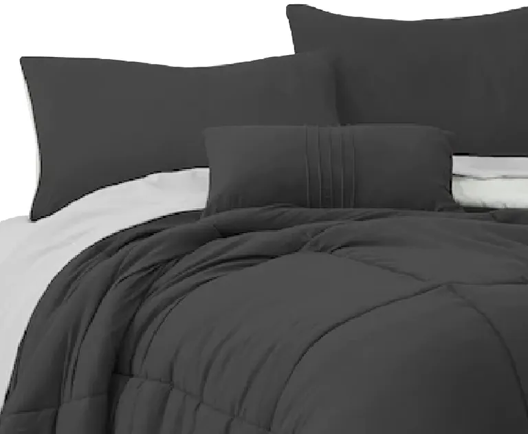 Alice 8 Piece Queen Comforter Set, Soft Dark By The Urban Port Photo 2