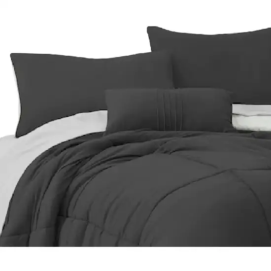 Alice 8 Piece Queen Comforter Set, Soft Dark By The Urban Port Photo 2