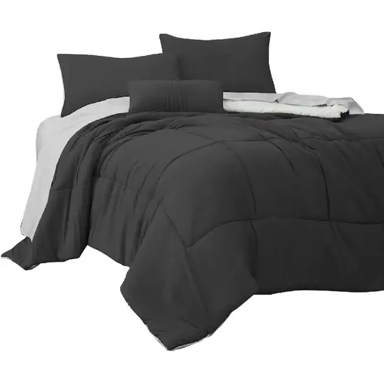 Alice 8 Piece Queen Comforter Set, Soft Dark By The Urban Port Photo 1