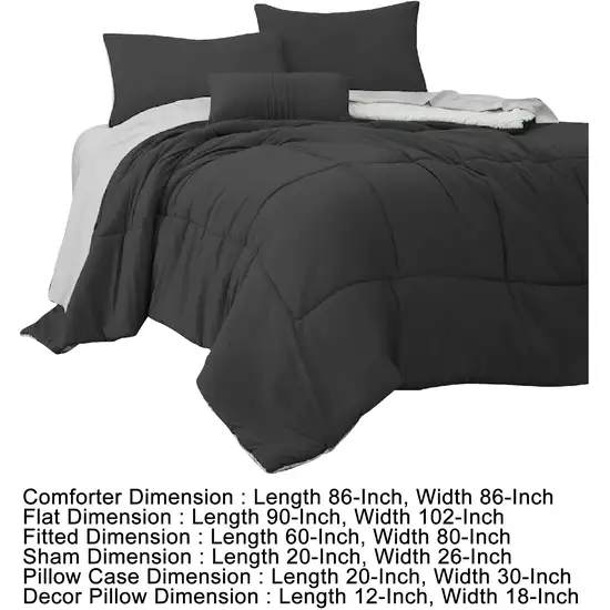 Alice 8 Piece Queen Comforter Set, Soft Dark By The Urban Port Photo 5