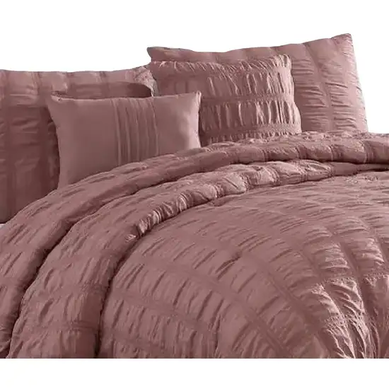 Alice 5 Piece Queen Comforter Set, Textured, The Urban Port Photo 2