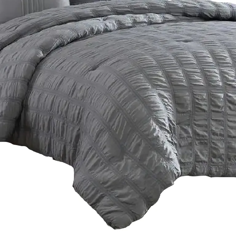 Alice 5 Piece Queen Comforter Set, Textured, The Urban Port Photo 3