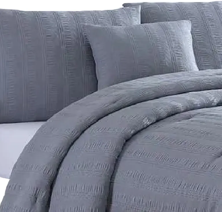 Alice 4 Piece Textured Microfiber Queen Comforter Set, The Urban Port Photo 2