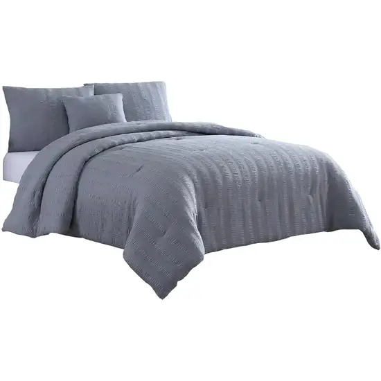 Alice 4 Piece Textured Microfiber Queen Comforter Set, The Urban Port Photo 1
