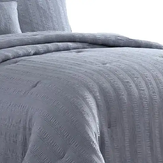 Alice 4 Piece Textured Microfiber Queen Comforter Set, The Urban Port Photo 3