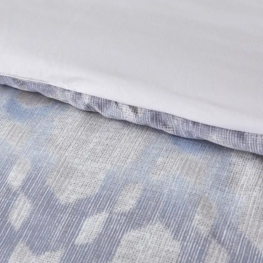 Andria 10 Piece King Size Comforter and Coverlet Set The Urban Port, Blue and Gray Photo 6