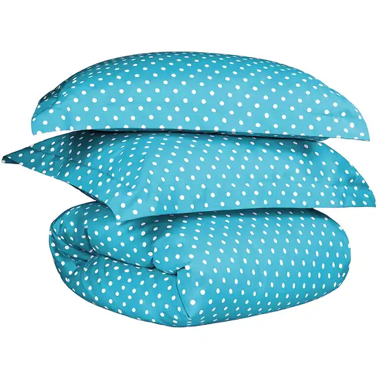 Aqua King Cotton Blend 600 Thread Count Washable Duvet Cover Set Photo 1