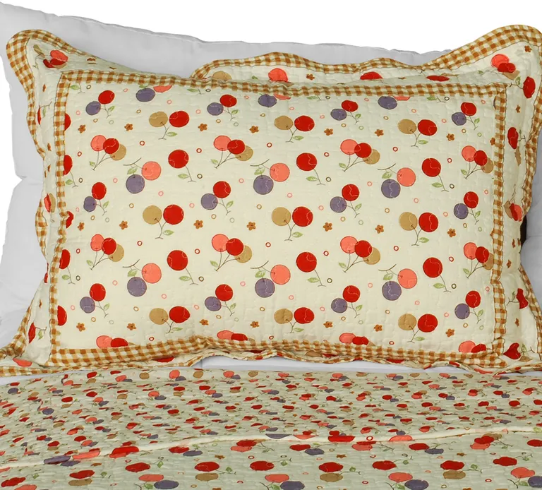 Astral - Cotton 3PC Vermicelli-Quilted Patchwork Quilt Set (Full/Queen Size) Photo 2