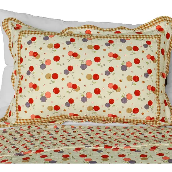 Astral -  Cotton 3PC Vermicelli-Quilted Patchwork Quilt Set (Full/Queen Size) Photo 3