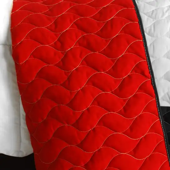 Be Myself -  Vermicelli-Quilted Patchwork Geometric Quilt Set Full/Queen Photo 3