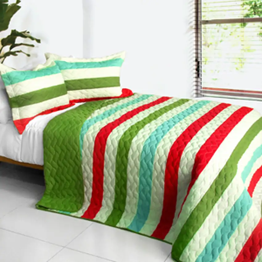 Be With You -  3PC Patchwork Quilt Set (Full/Queen Size) Photo 1