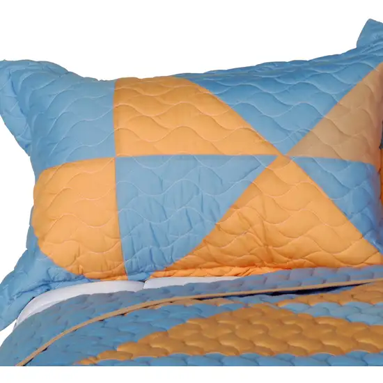 Beautiful Faith -  3PC Vermicelli-Quilted Patchwork Quilt Set (Full/Queen Size) Photo 2